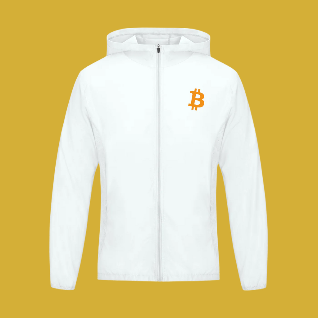 Running Bitcoin Hooded Sports Jacket - Degen Swag