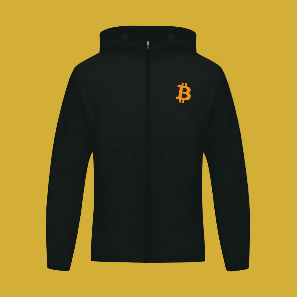 Running Bitcoin Hooded Sports Jacket - Degen Swag